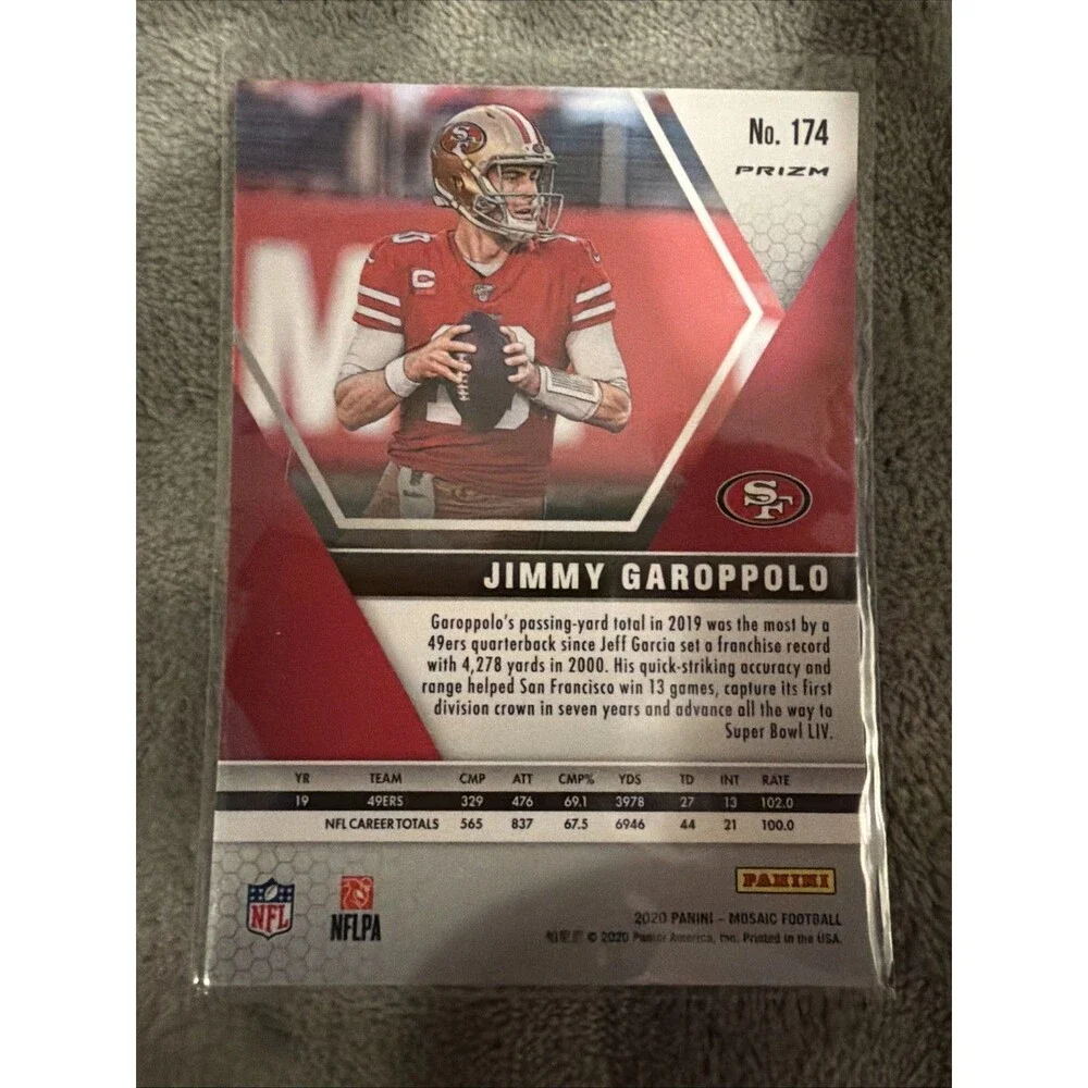 2020 Panini Mosaic - Jimmy Garoppolo #174 Camo Pink Mosaic Prizm